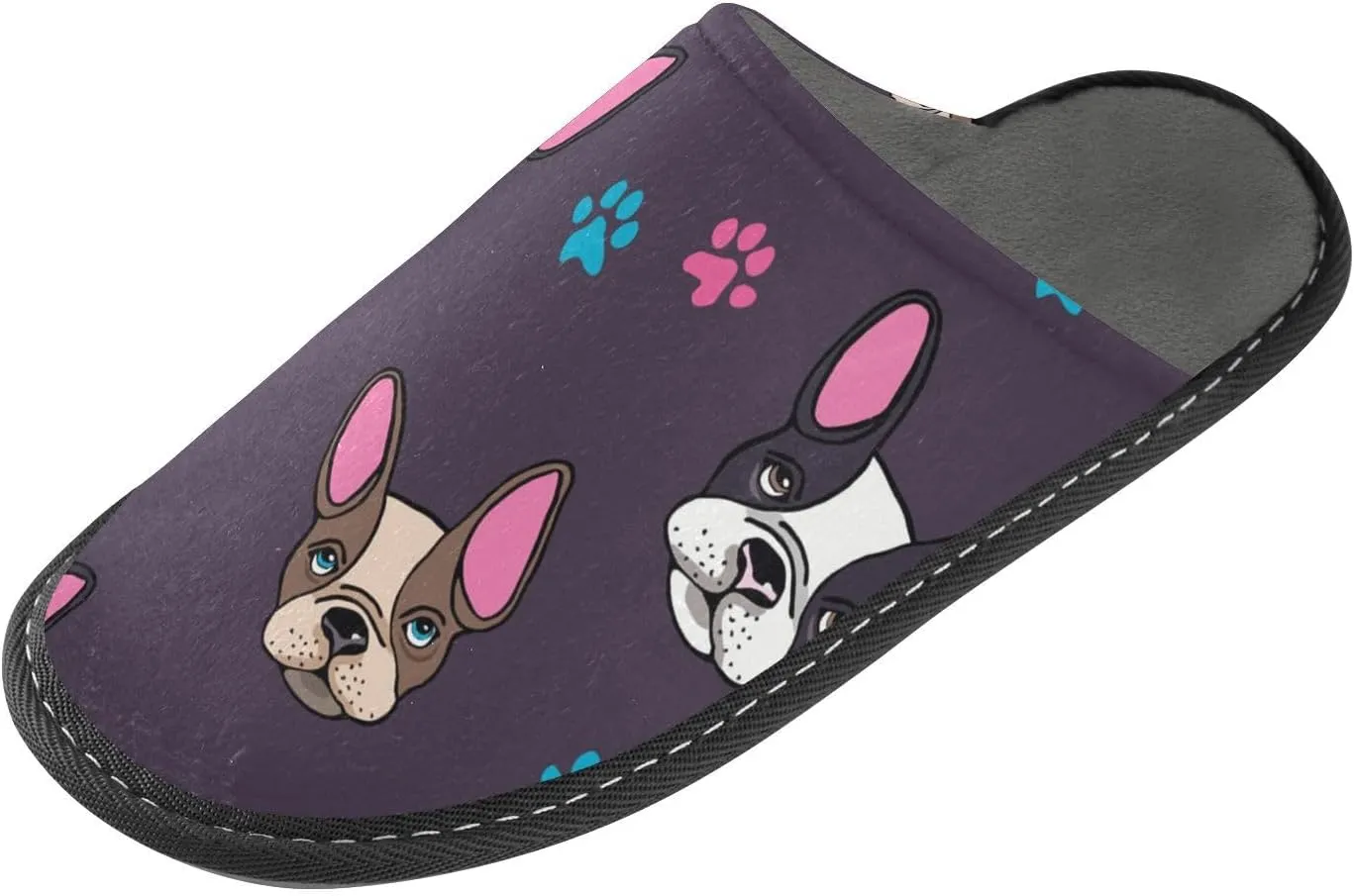 Unisex Fuzzy Foam Slippers Non-Skid Slip-on Soft Warm Sole Fleece Shoes 4-11