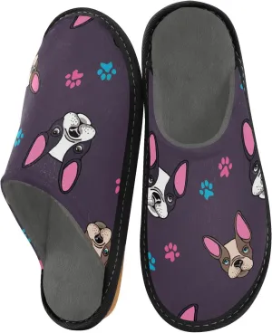 Unisex Fuzzy Foam Slippers Non-Skid Slip-on Soft Warm Sole Fleece Shoes 4-11