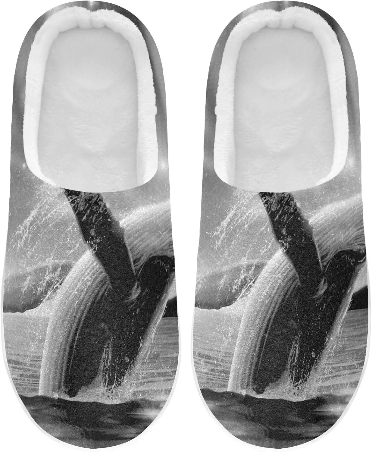 Unisex Memory Foam Slippers Non-Skid Slip-on Soft Warm Sole Fleece Shoes 6-17