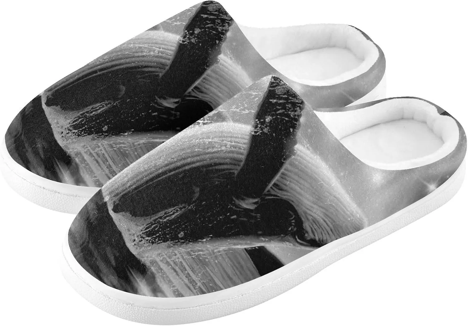 Unisex Memory Foam Slippers Non-Skid Slip-on Soft Warm Sole Fleece Shoes 6-17