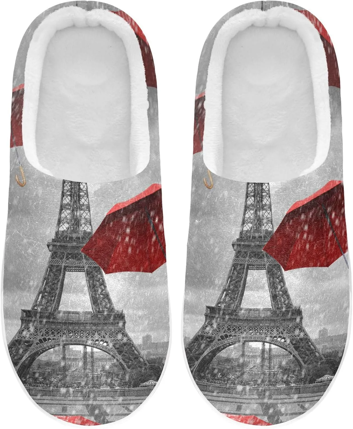 Unisex Memory Foam Slippers Non-Skid Slip-on Soft Warm Sole Fleece Shoes 6-17