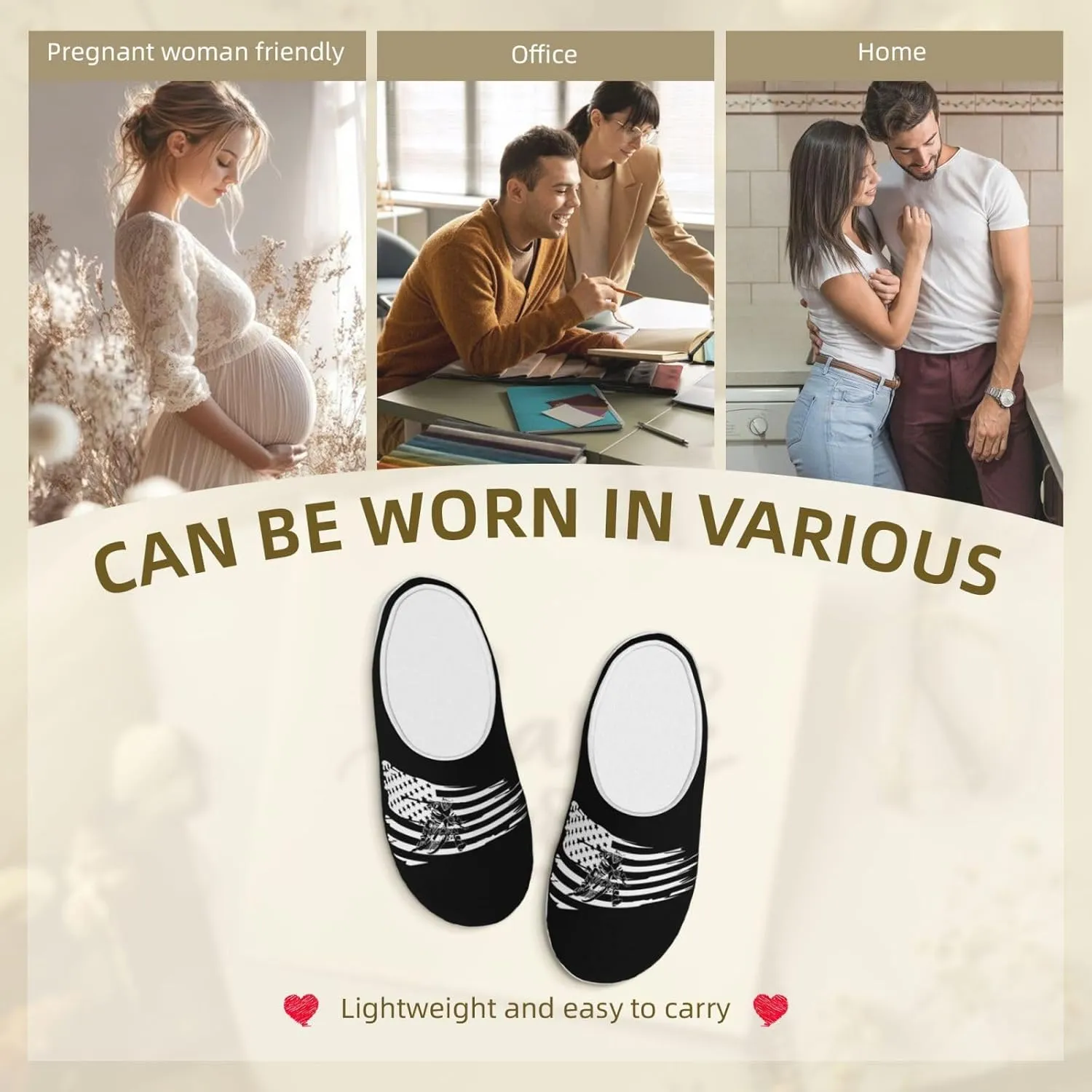 Unisex Slippers Winter Warm Non-Slip Fluffy Slippers Slip-On Plush Slippers House Slippers For Women Men Shoes Gifts