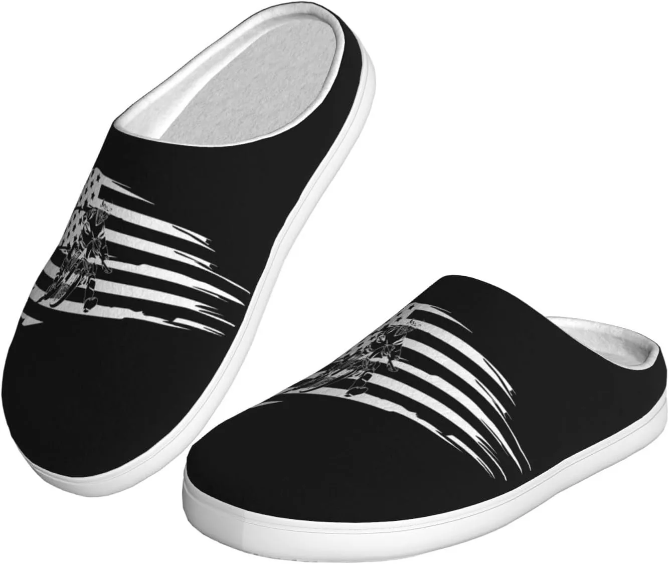 Unisex Slippers Winter Warm Non-Slip Fluffy Slippers Slip-On Plush Slippers House Slippers For Women Men Shoes Gifts