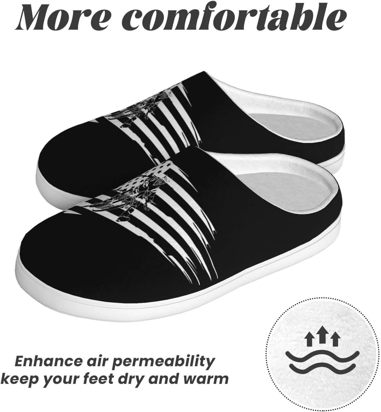 Unisex Slippers Winter Warm Non-Slip Fluffy Slippers Slip-On Plush Slippers House Slippers For Women Men Shoes Gifts