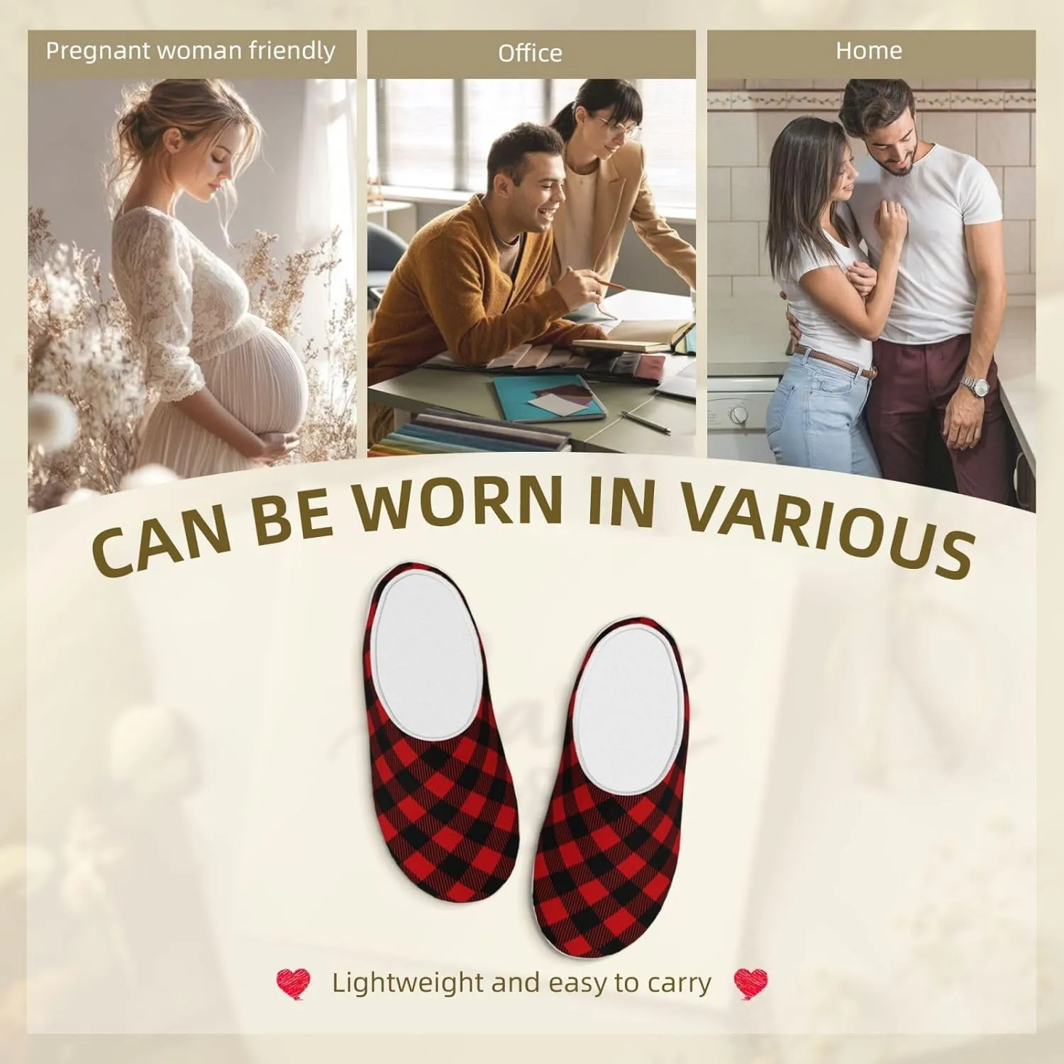 Unisex Warm Slippers Non-Slip Winter Fluffy Slippers Slip-On Plush Slippers Bedroom Slippers House Shoes For Men Women