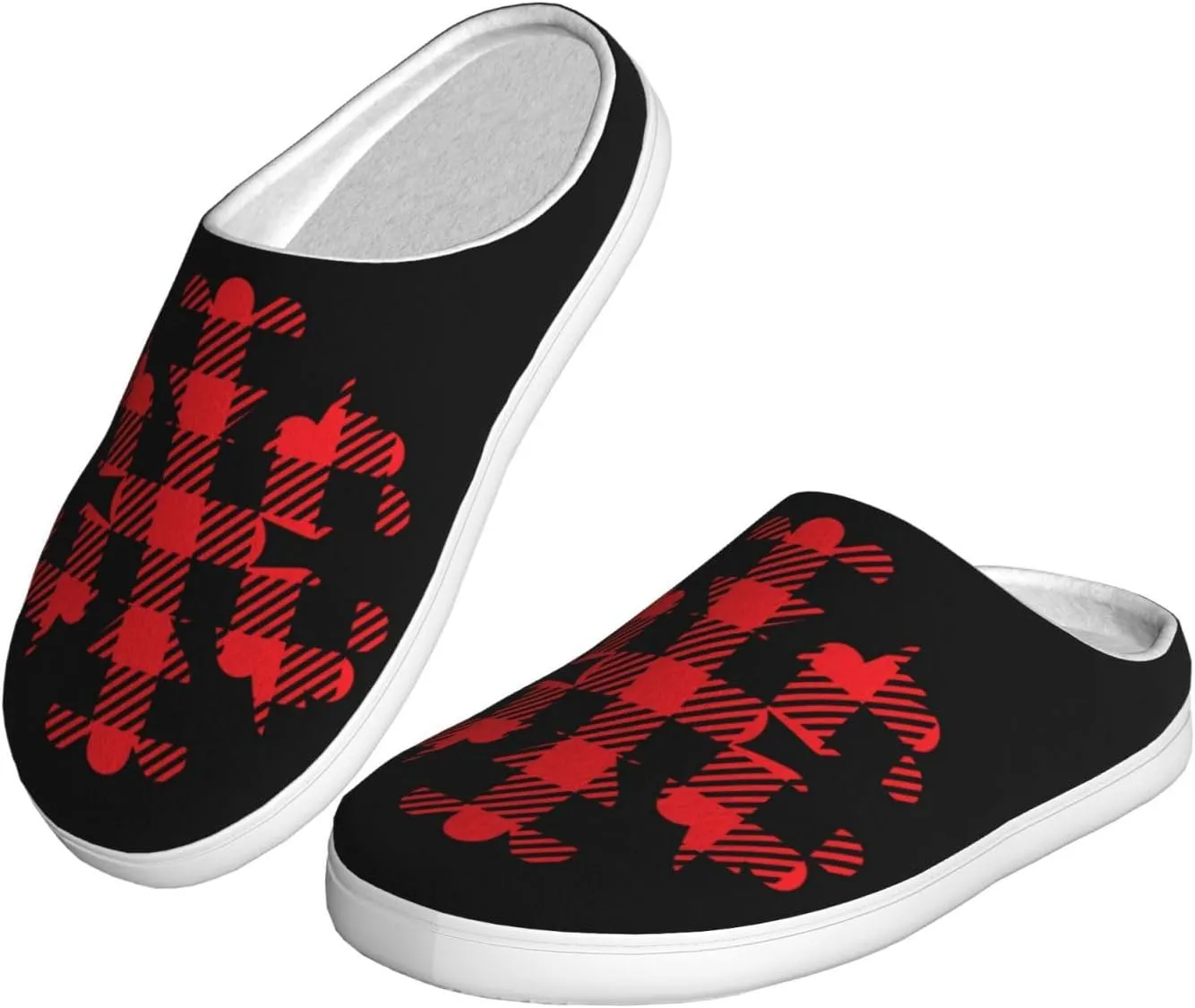 Unisex Warm Slippers Non-Slip Winter Fluffy Slippers Slip-On Plush Slippers Bedroom Slippers House Shoes For Men Women