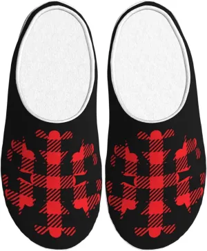 Unisex Warm Slippers Non-Slip Winter Fluffy Slippers Slip-On Plush Slippers Bedroom Slippers House Shoes For Men Women