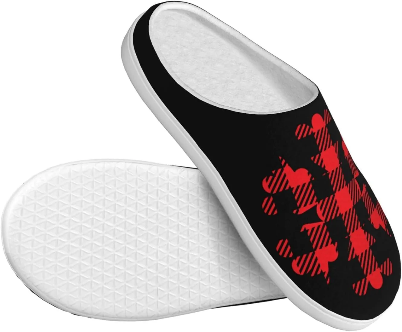 Unisex Warm Slippers Non-Slip Winter Fluffy Slippers Slip-On Plush Slippers Bedroom Slippers House Shoes For Men Women