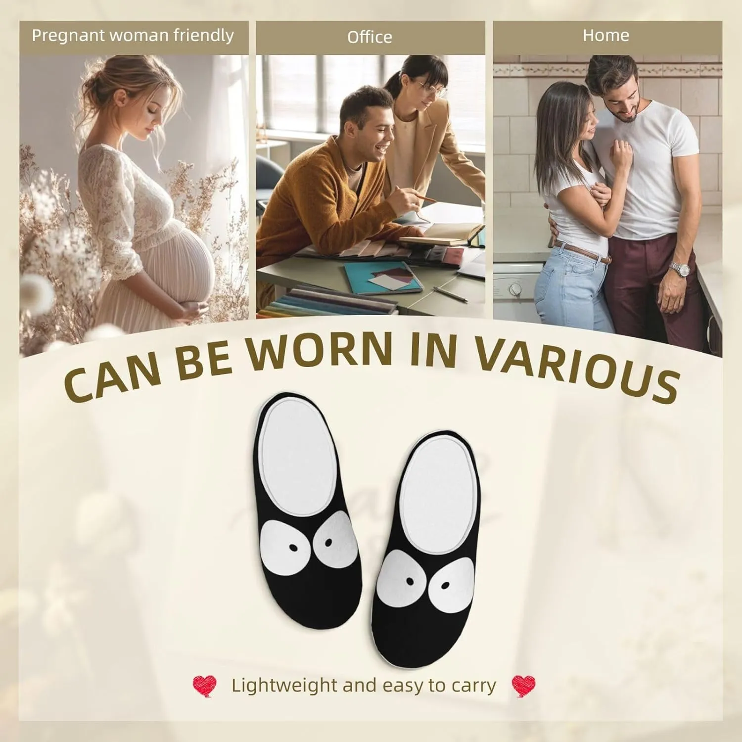 Unisex Warm Slippers Non-Slip Winter Fluffy Slippers Slip-On Plush Slippers Bedroom Slippers House Shoes For Men Women