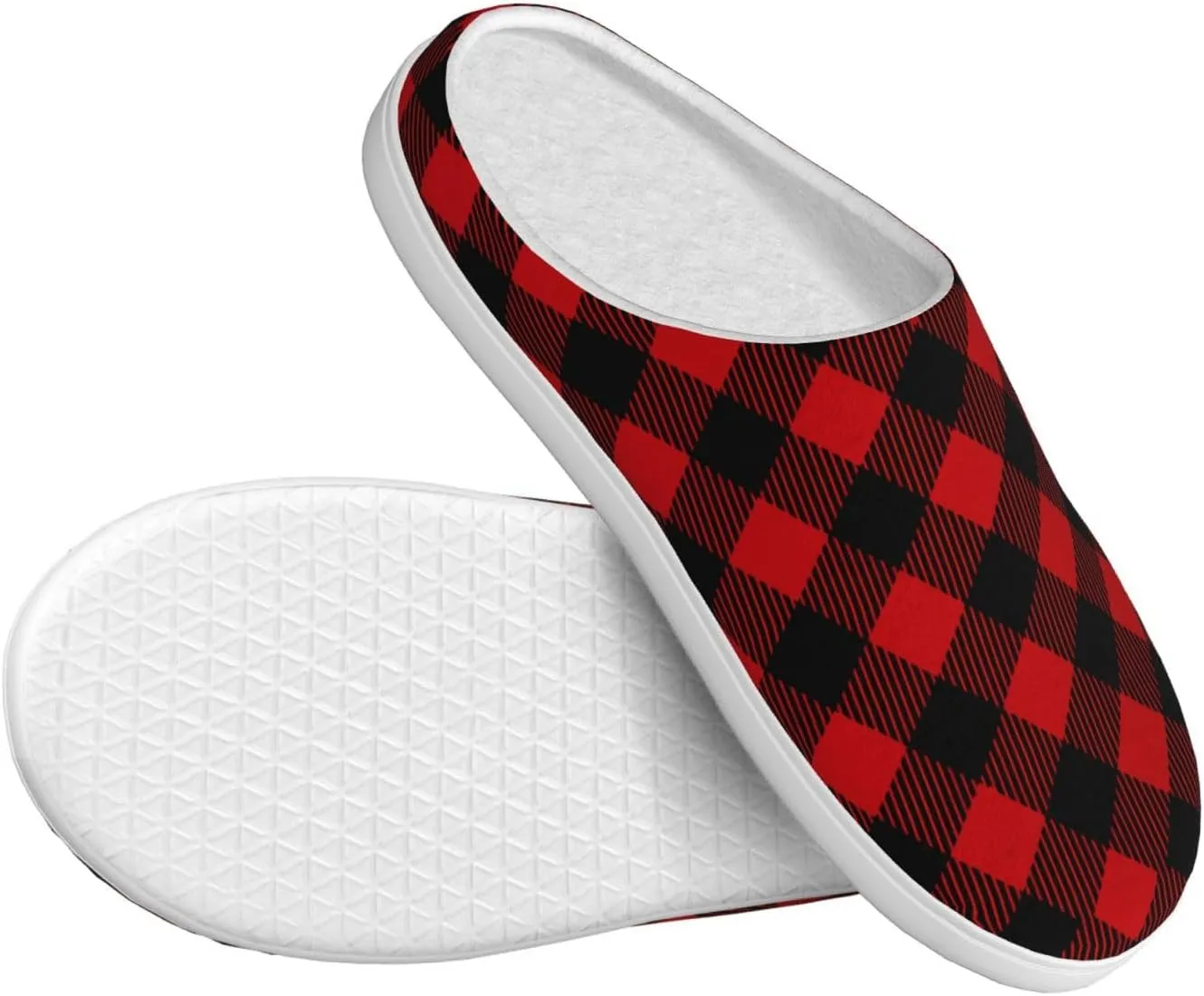Unisex Warm Slippers Non-Slip Winter Fluffy Slippers Slip-On Plush Slippers Bedroom Slippers House Shoes For Men Women