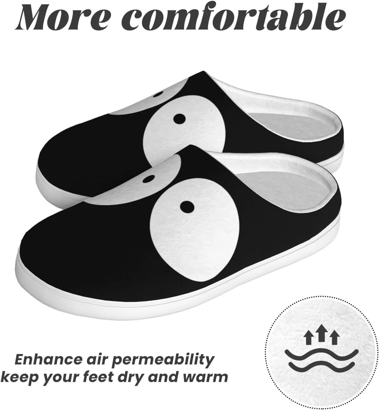 Unisex Warm Slippers Non-Slip Winter Fluffy Slippers Slip-On Plush Slippers Bedroom Slippers House Shoes For Men Women