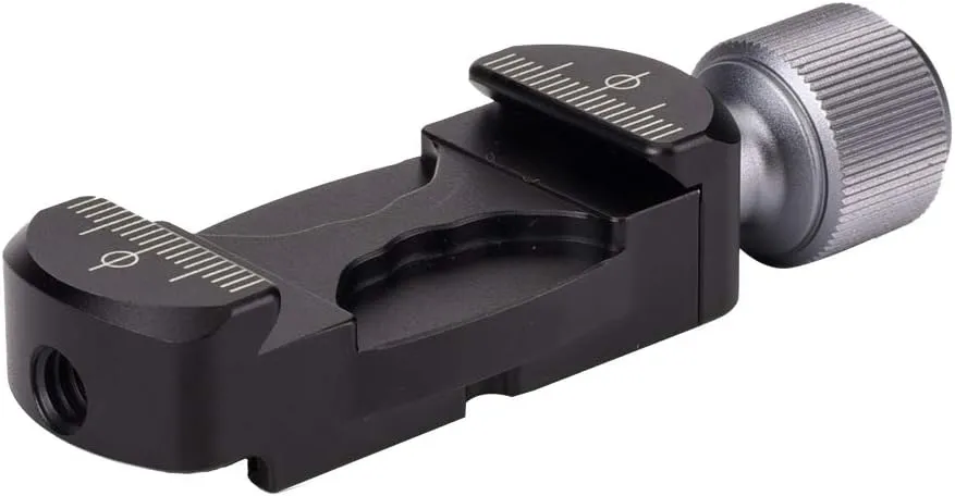 Universal Aluminum Arca Swiss Clamp with Hot Shoe Mount Adapter and 1/4" Screw for Professional Camera L Bracket Quick Release L Plate