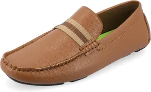 Vance Mens Griffin Slip-on Driving Loafer Grain Textured Tru Comfort Foam Square Toe Casual Dress Shoe