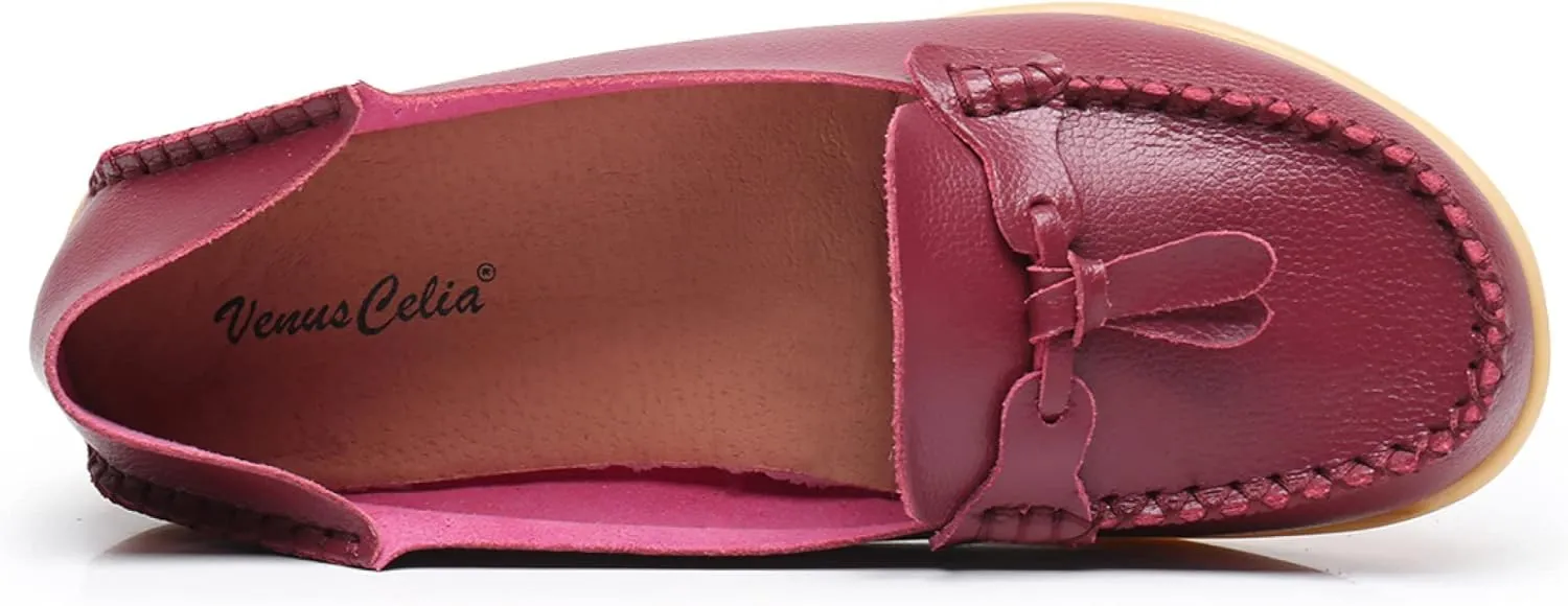 VenusCelia Women's Decoration Comfort Walking Flat Loafer