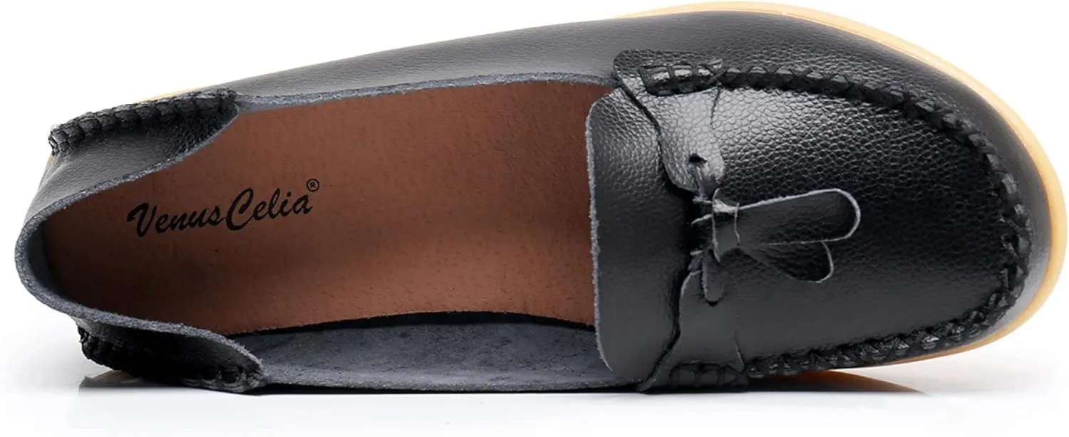 VenusCelia Women's Decoration Comfort Walking Flat Loafer