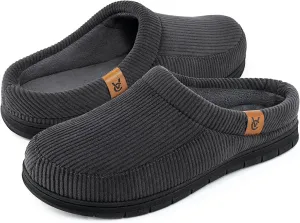 VeraCosy Men's Moccasin Slippers Comfy Soft Durable Slip-on Indoor Memory Foam House Shoes