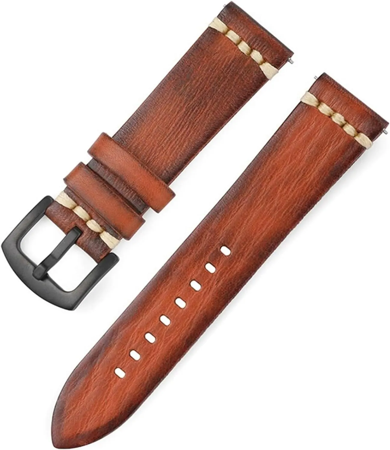 Vintage Handmade Leather Watch Strap Quick Release Vintage Watch Strap