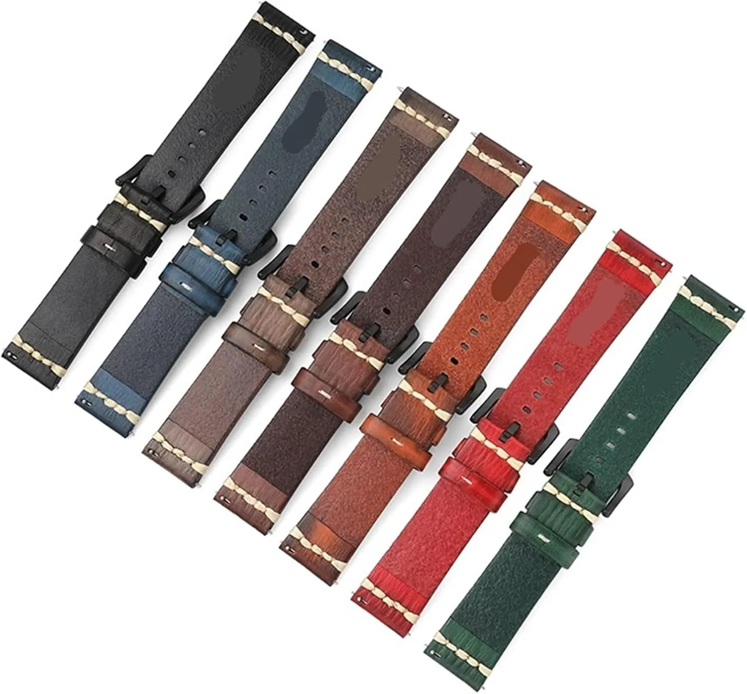 Vintage Handmade Leather Watch Strap Quick Release Vintage Watch Strap