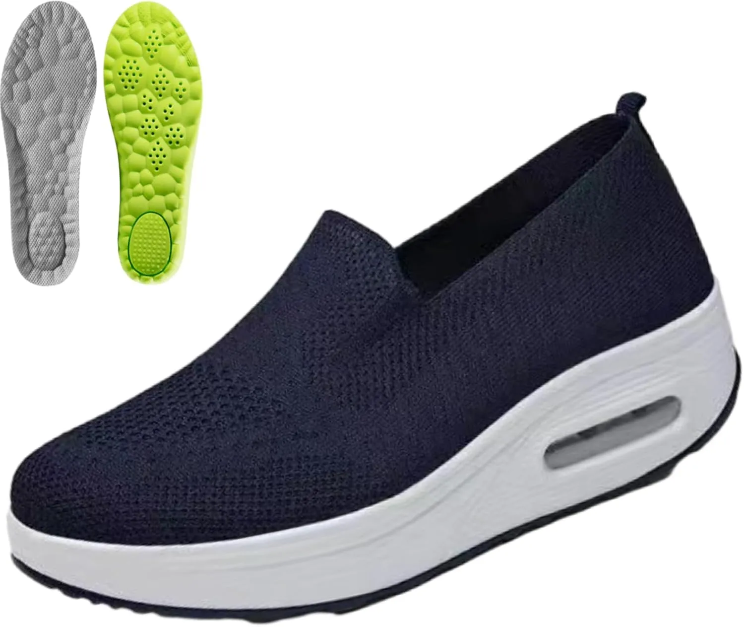 Vogany Shoes for Women, Vogany Shoes Orthopedic Sneakers Women, Slip on Breathable Mesh Platform Stretch Soft with Insole