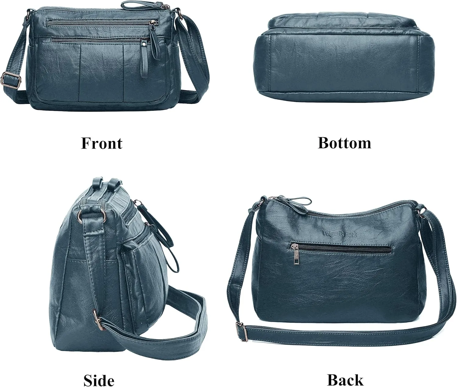 VOLGANIK ROCK Purses for Women Soft PU Leather Shoulder Bag Ladies Crossbody Purse and handbags Lightweight Pocketbook