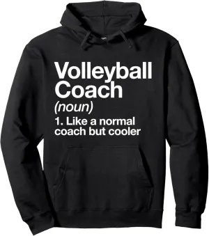 Volleyball Coach Funny Sports Definition Trainer Instructor Pullover Hoodie