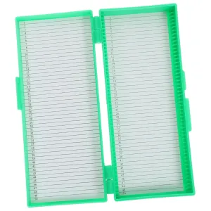 VOSAREA Piece Microscope Slide Storage Box Glass Slide Holder Printed Numbers Laboratory Tool