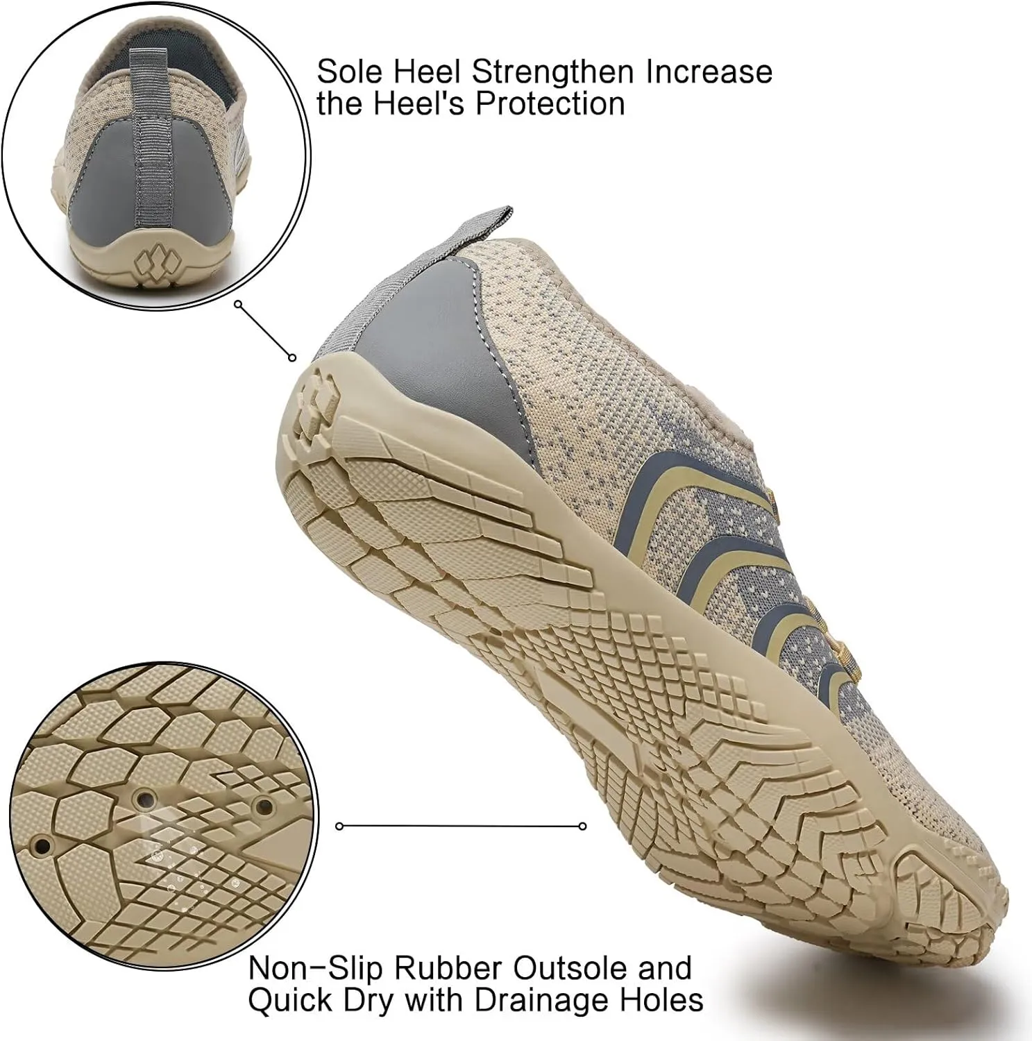 WateLves Barefoot Water Shoes for Women Men Quick Dry Aqua Swim Shoes for Outdoor Fishing Beach Pool Boat Surfing Walking