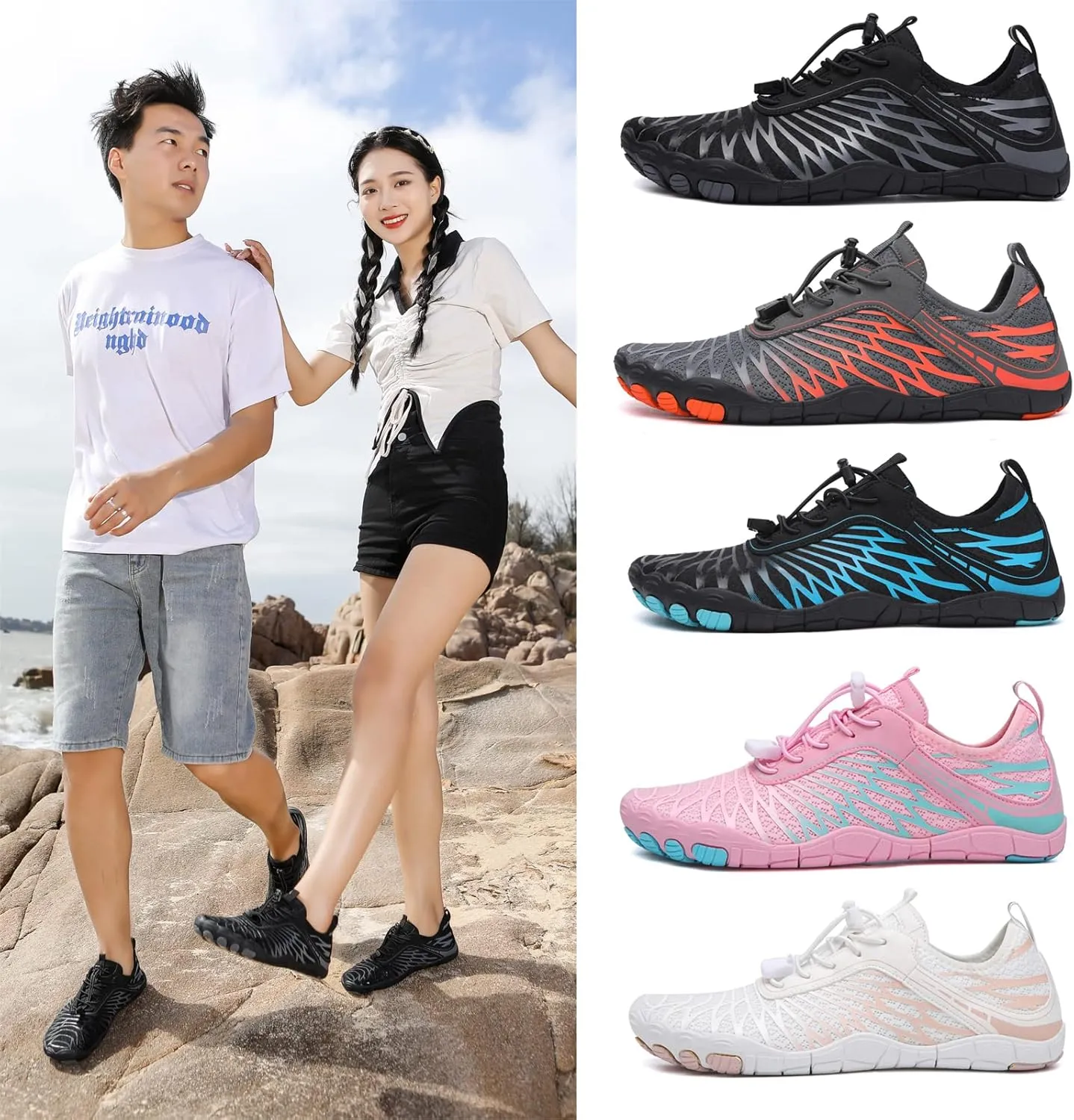 Water Shoes for Men Women Quick-Dry Barefoot Aqua Sock Outdoor Athletic Sport Shoes