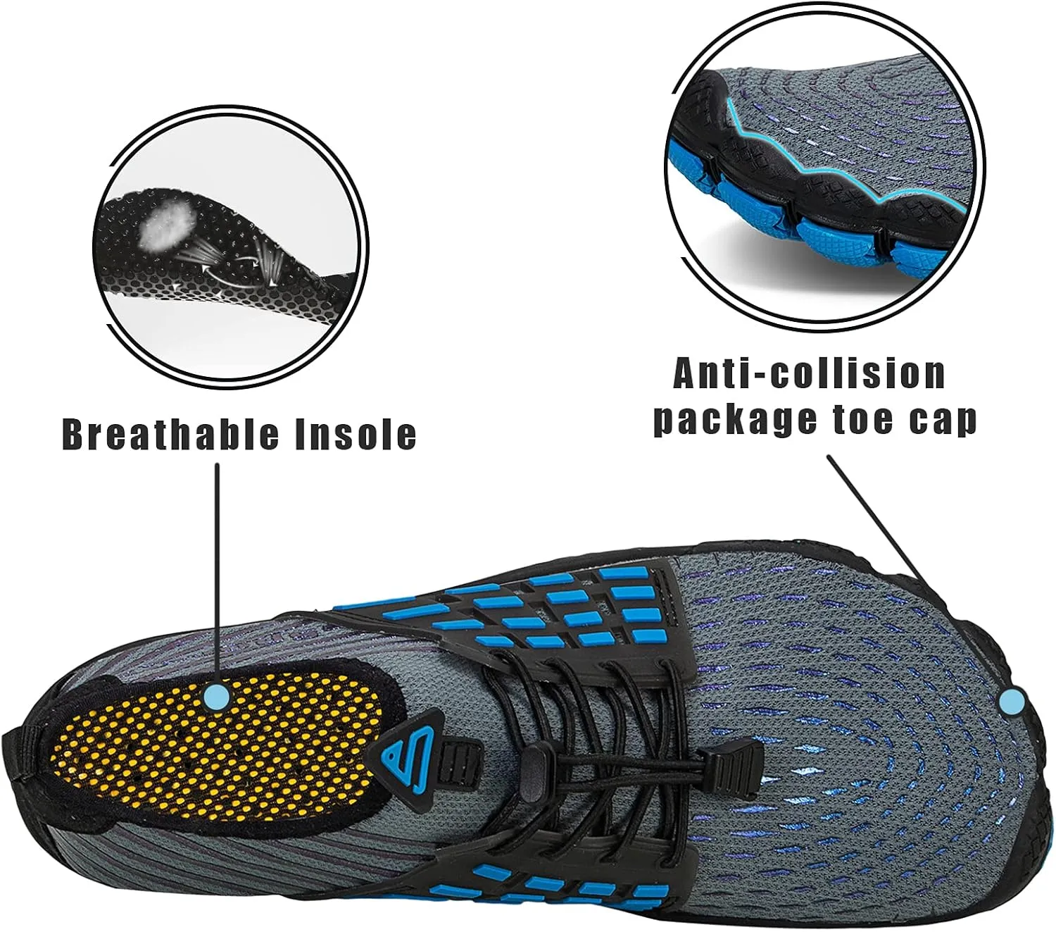 Water Shoes Mens Womens Beach Swim Shoes Quick-Dry Aqua Socks Pool Shoes for Surf Yoga Water Aerobics