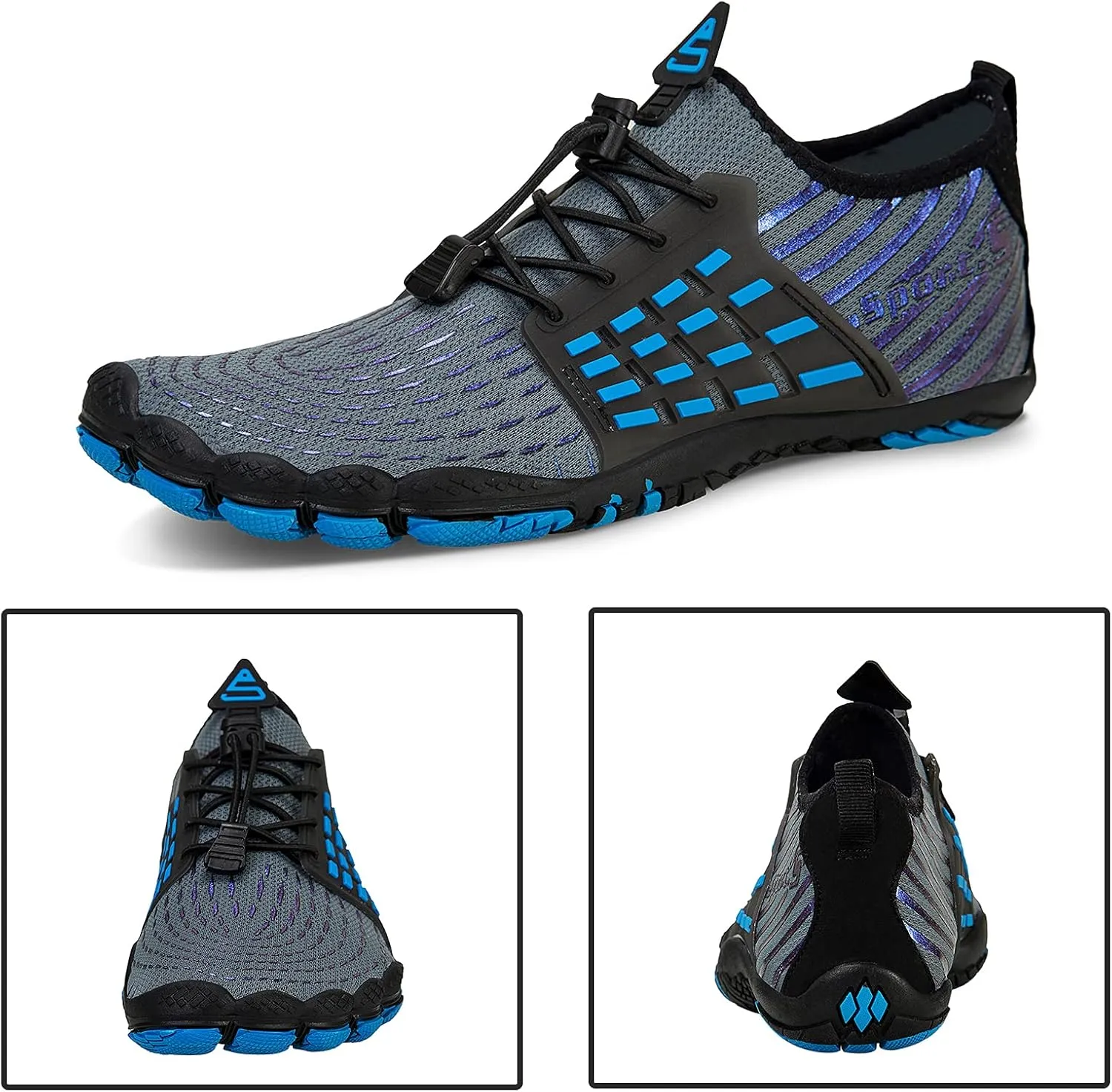Water Shoes Mens Womens Beach Swim Shoes Quick-Dry Aqua Socks Pool Shoes for Surf Yoga Water Aerobics