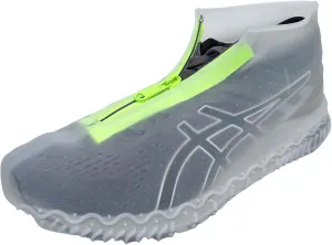 Waterproof Shoe Covers with Zipper,Reusable Silicone Rain Overshoes for Men & Women,Keep Shoes Dry in Rain,Snow,Mud (Zipper Clear, Large)