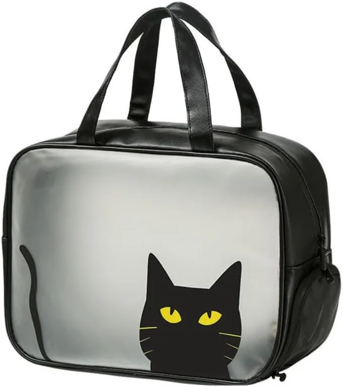 Wet and Dry Dual-Purpose Cosmetic Bag for Business Trips Swimming Portable Shower Toiletries Bag Shoe Bag (Black,Enlarged shoe compartment design)