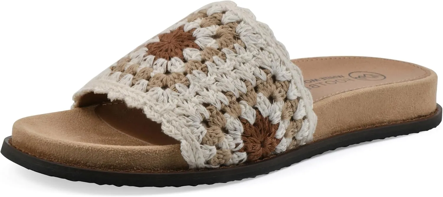 WHITE MOUNTAIN Women's Maxim Macrame Slide Sandal