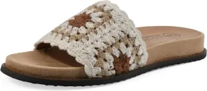 WHITE MOUNTAIN Women's Maxim Macrame Slide Sandal