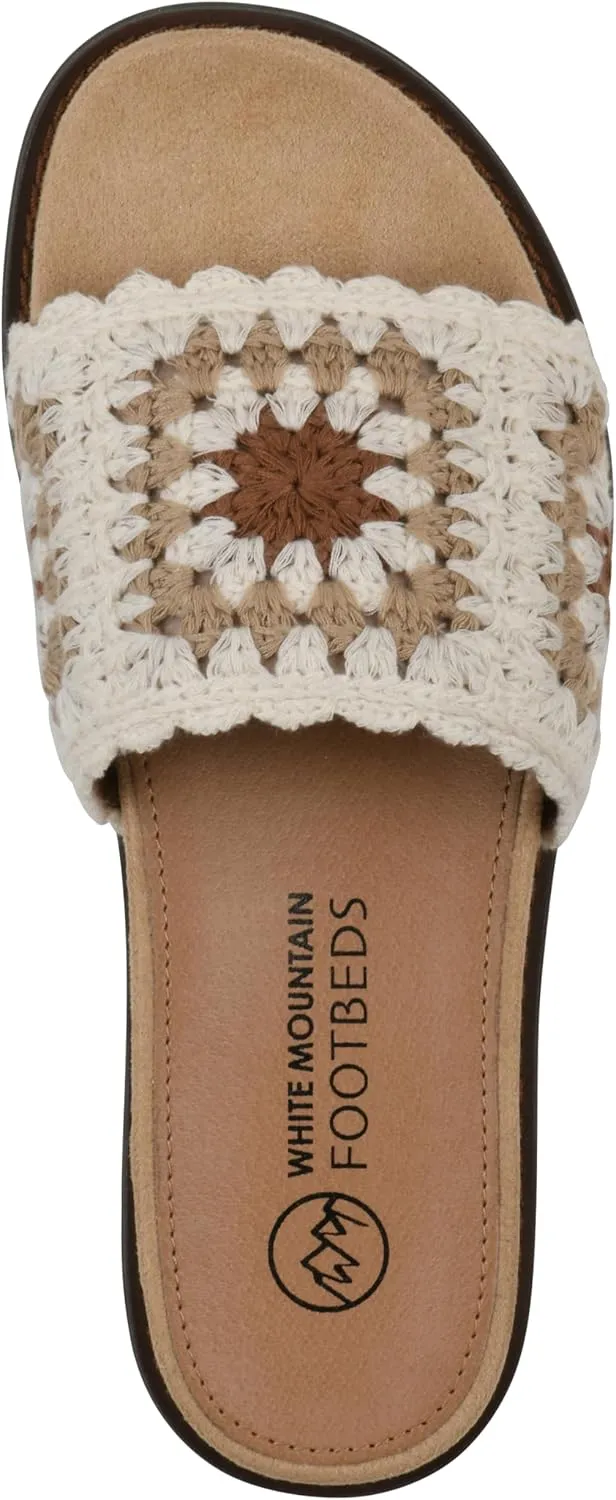 WHITE MOUNTAIN Women's Maxim Macrame Slide Sandal