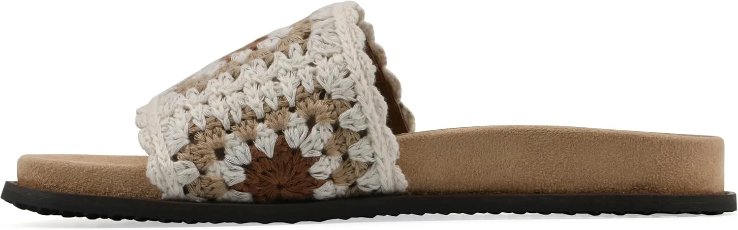 WHITE MOUNTAIN Women's Maxim Macrame Slide Sandal