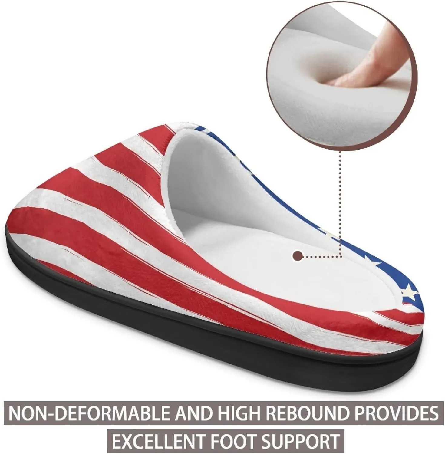 Winter Slippers for Women Men Lightweight Slip-on House Slippers Indoor Fluffy Shoes Size 34-50