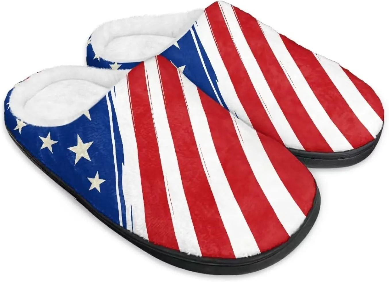 Winter Slippers for Women Men Lightweight Slip-on House Slippers Indoor Fluffy Shoes Size 34-50