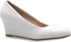 Women's Adorable Low Wedge Heel Shoe - Easy Low Pumps - Basic Slip On, Comfort