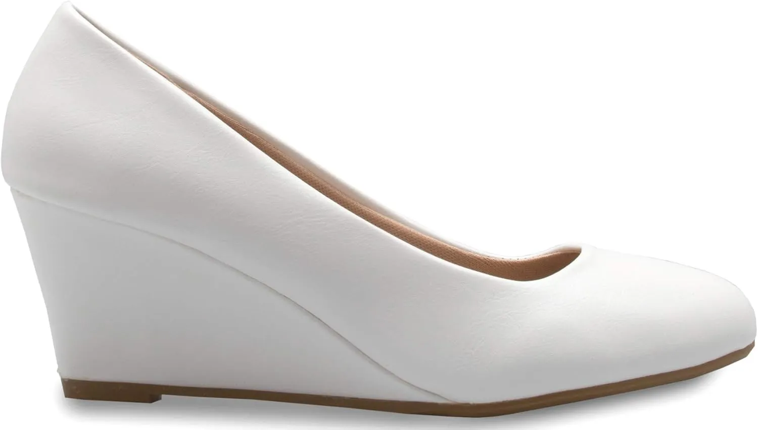 Women's Adorable Low Wedge Heel Shoe - Easy Low Pumps - Basic Slip On, Comfort