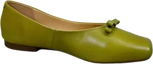 Women's Ballet Flats with Bow Genuine Leather Square Toe Slip-on Loafer Shoes for Women Wedding, Office Work or Daily Casual Comfort Subtle Sexiness