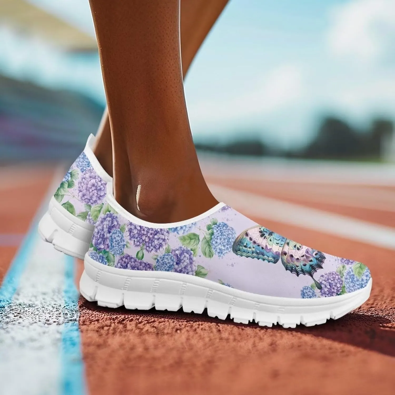 Women's Butterfly Sneaker Casual Soft Slip On Low Top Lightweight Non-Slip Running Sneaker for Women US 5.5-11.5