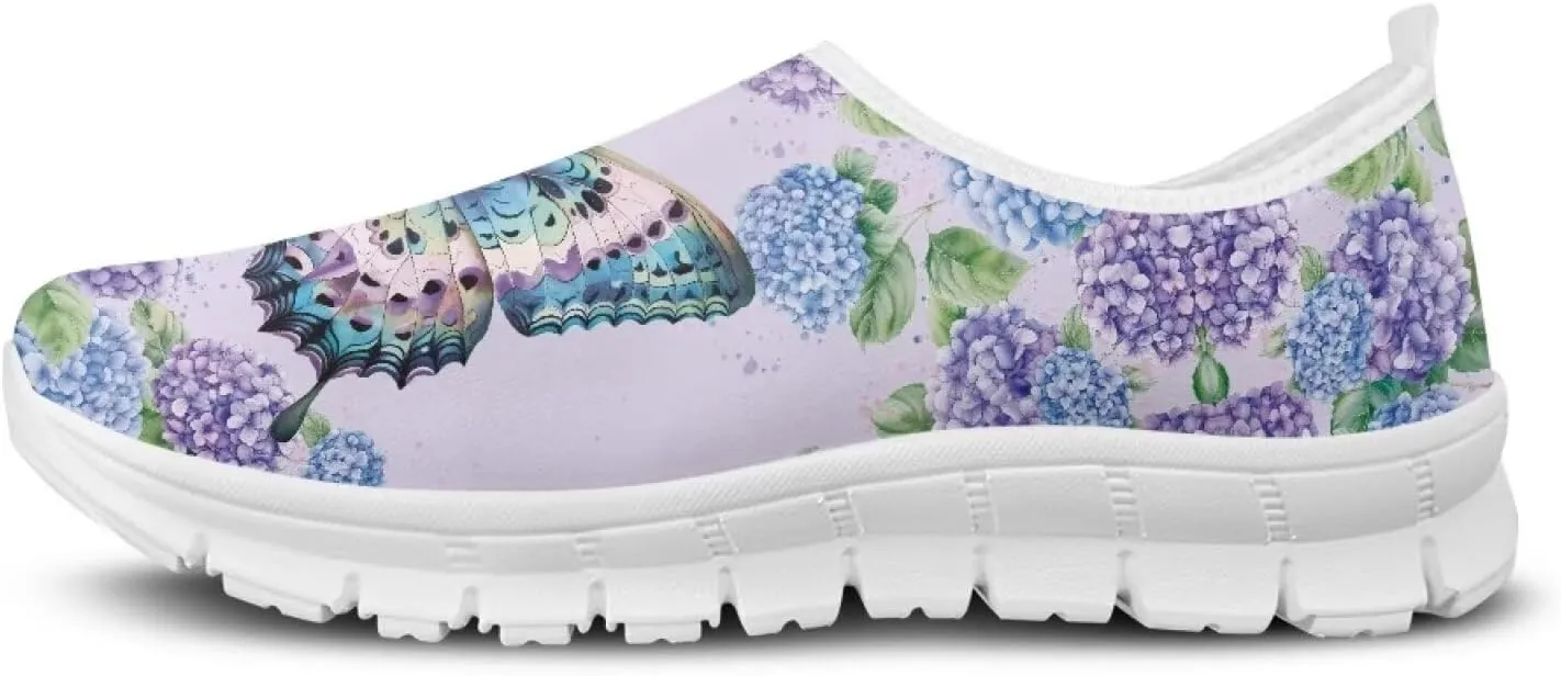 Women's Butterfly Sneaker Casual Soft Slip On Low Top Lightweight Non-Slip Running Sneaker for Women US 5.5-11.5