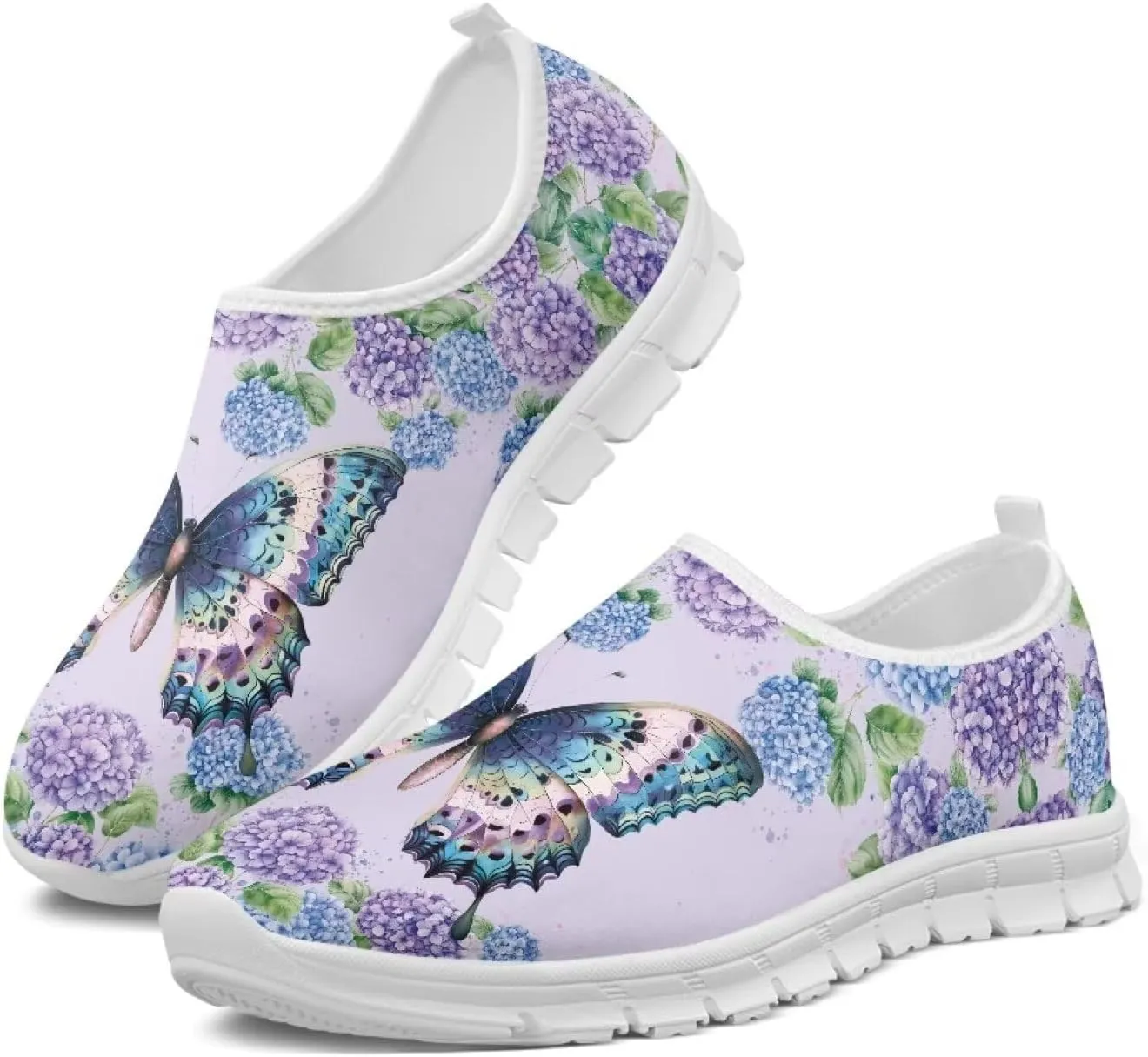 Women's Butterfly Sneaker Casual Soft Slip On Low Top Lightweight Non-Slip Running Sneaker for Women US 5.5-11.5