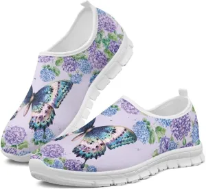 Women's Butterfly Sneaker Casual Soft Slip On Low Top Lightweight Non-Slip Running Sneaker for Women US 5.5-11.5