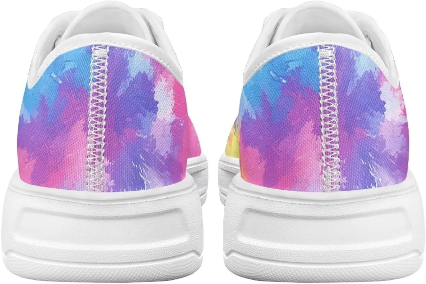 Womens Canvas Slip-On Shoes Lightweight Comfort Sneakers for Casual Wear Soft Cushioned Insole for Athletic Size 6-13.5 White Sole