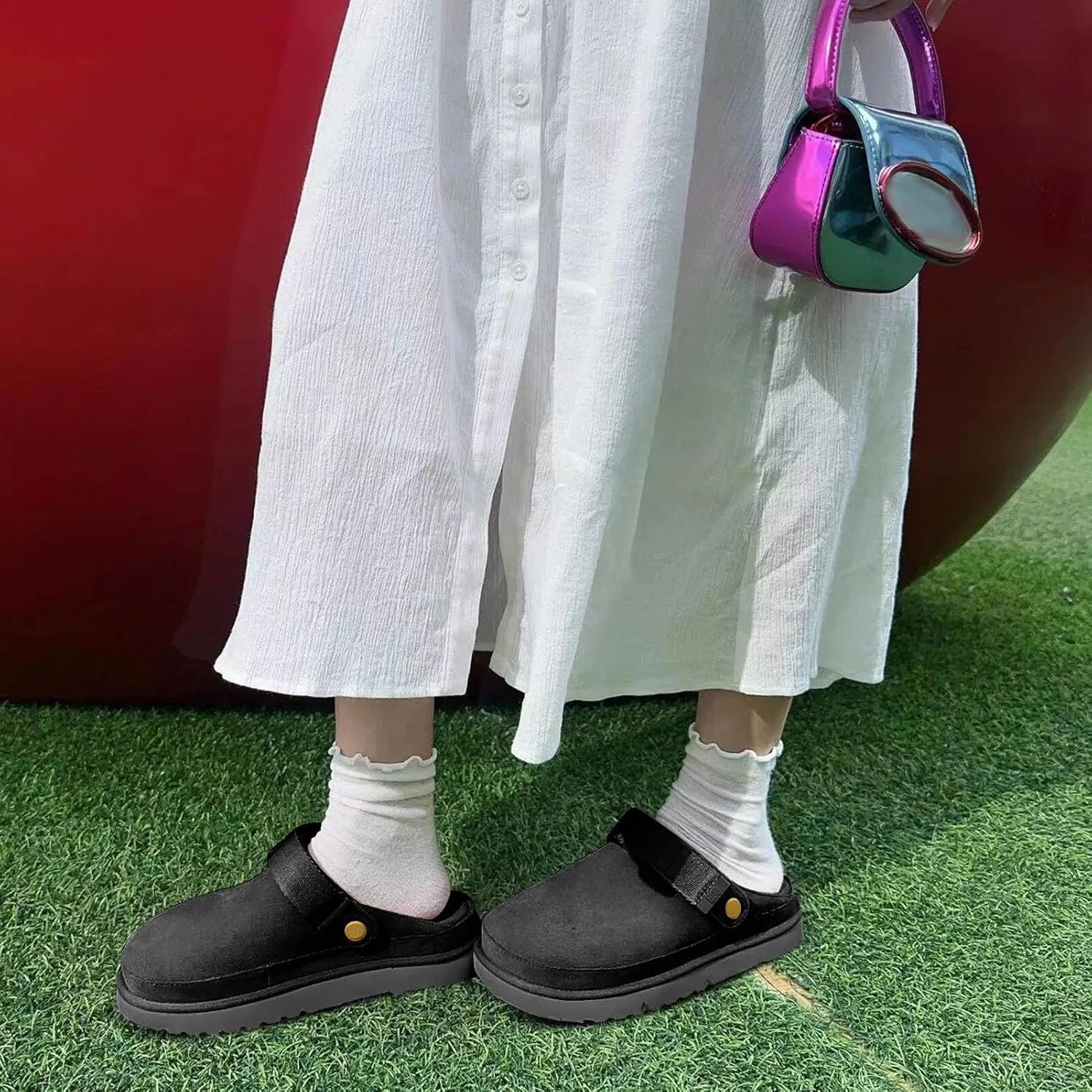 Women's Clog Slippers Platform Clogs Silppers Slip on Shoes Adjustable Comfortable