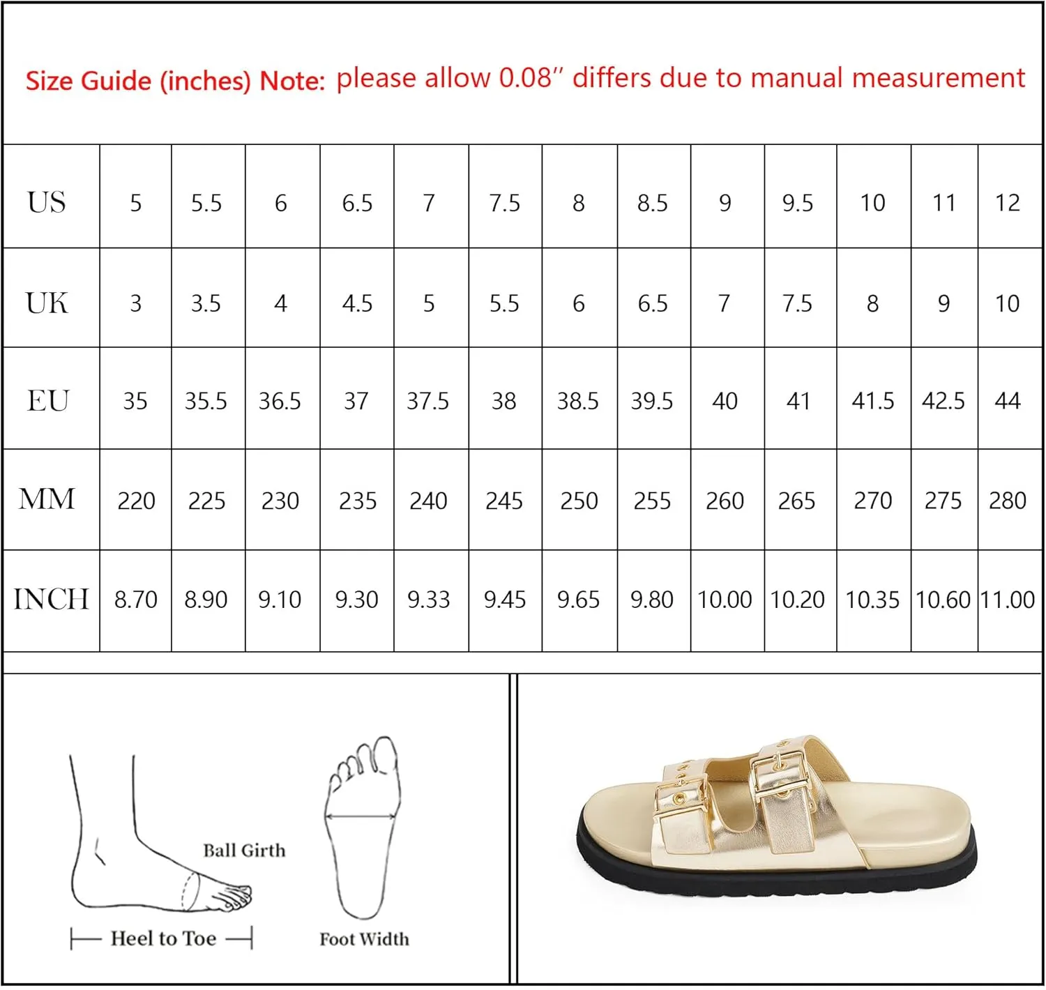 Womens Flat Slide Sandals Double Buckle Adjustable Flat Sandals Slip On Platform Sandals Open Toe Summer Sandals