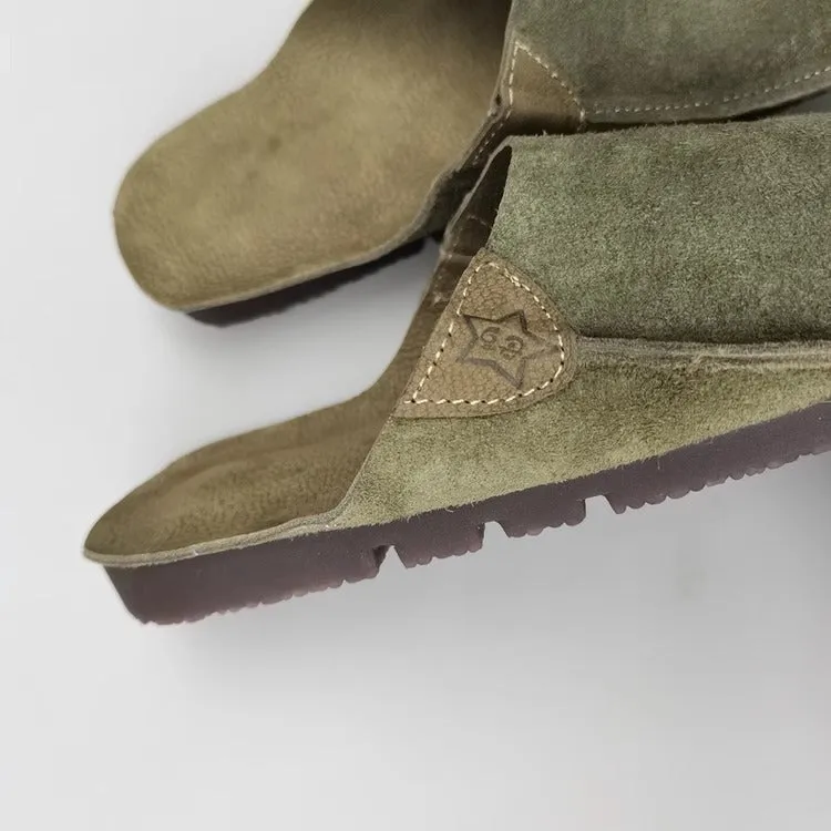 Women's Handmade Leather Minimalist Comfort Flat Mule