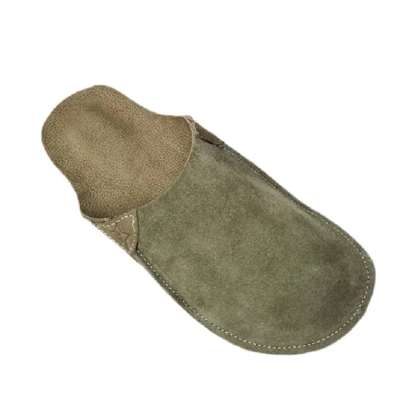 Women's Handmade Leather Minimalist Comfort Flat Mule